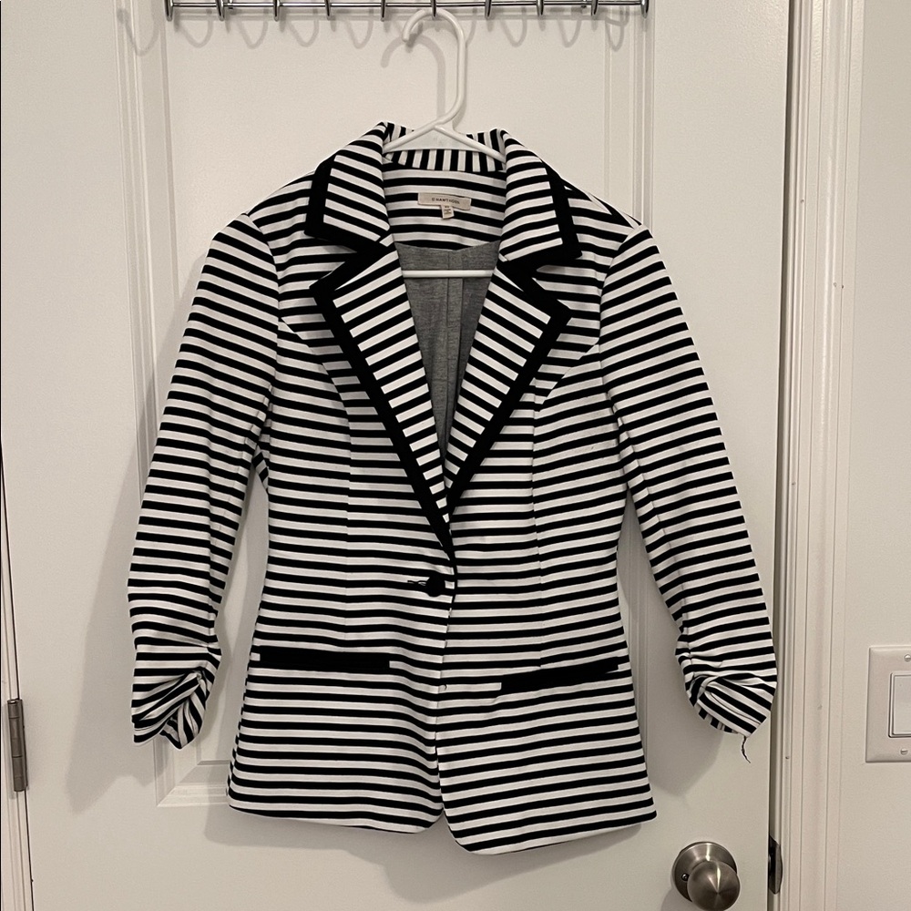 41 Hawthorn Black and White Striped Blazer